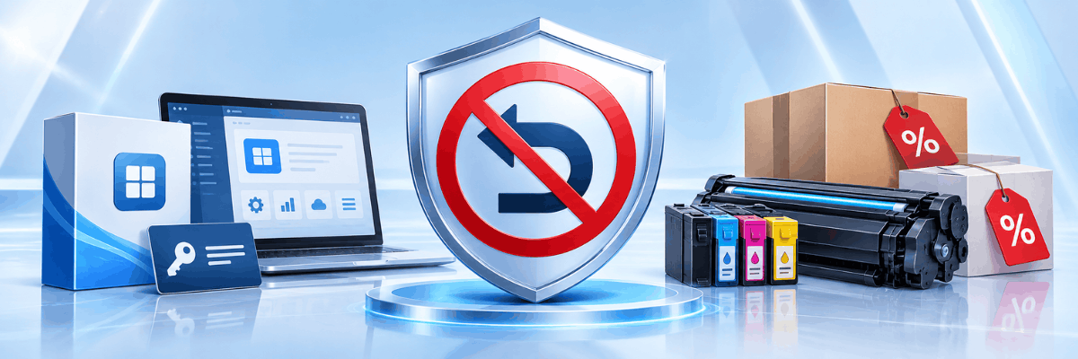 No Devoluciones en Software, Consumibles de Impresoras, Remates o Liquidaciones